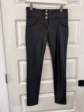 Freddy Leather High-Rise with Button Front
